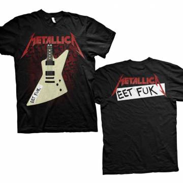 【予約商品】METALLICA バンドTシャツ ユニセックス: Eet Fuk (Black) (Back Print) - BLACK