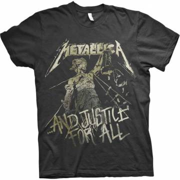 【予約商品】METALLICA バンドTシャツ ユニセックス: Justice Vintage (Black) - BLACK