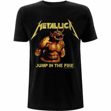 【予約商品】METALLICA バンドTシャツ ユニセックス: Jump In The Fire Vintage (Black) - BLACK