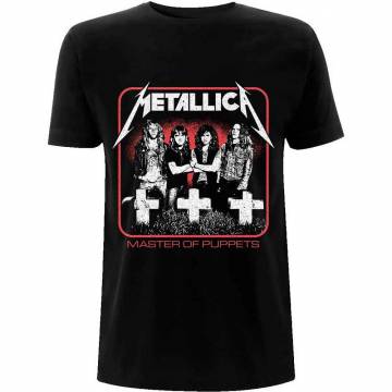 【予約商品】METALLICA バンドTシャツ ユニセックス: Vintage Master of Puppets Photo (Black) - BLACK