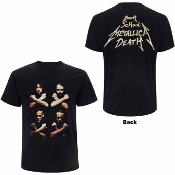 【予約商品】METALLICA バンドTシャツ ユニセックス: Birth Death Crossed Arms (Black) (Back Print) - BLACK