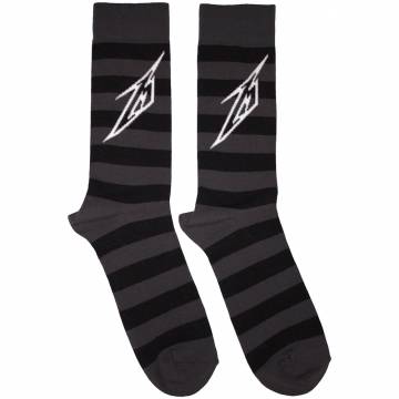 【予約商品】METALLICA Unisex Ankle Socks: Lightning M (Charcoal Grey) (UK Size 6 - 11) - CHARCOAL GREY