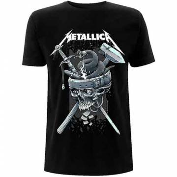 【予約商品】METALLICA バンドTシャツ ユニセックス: History White Logo (Black) - BLACK