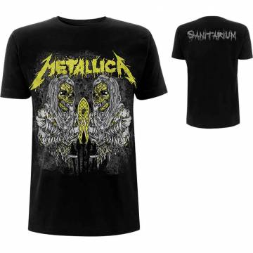 【予約商品】METALLICA バンドTシャツ ユニセックス: Sanitarium (Black) (Back Print) - BLACK