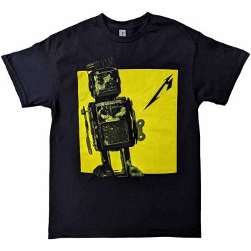 【予約商品】METALLICA バンドTシャツ ユニセックス: 72 Seasons Burnt Robot (Black) (Back Print) - BLACK