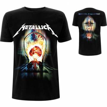【予約商品】METALLICA バンドTシャツ ユニセックス: Exploded (Black) (Back Print) - BLACK