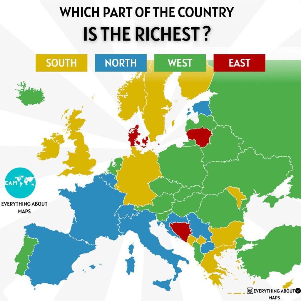 国のどの部分が最も裕福ですか？