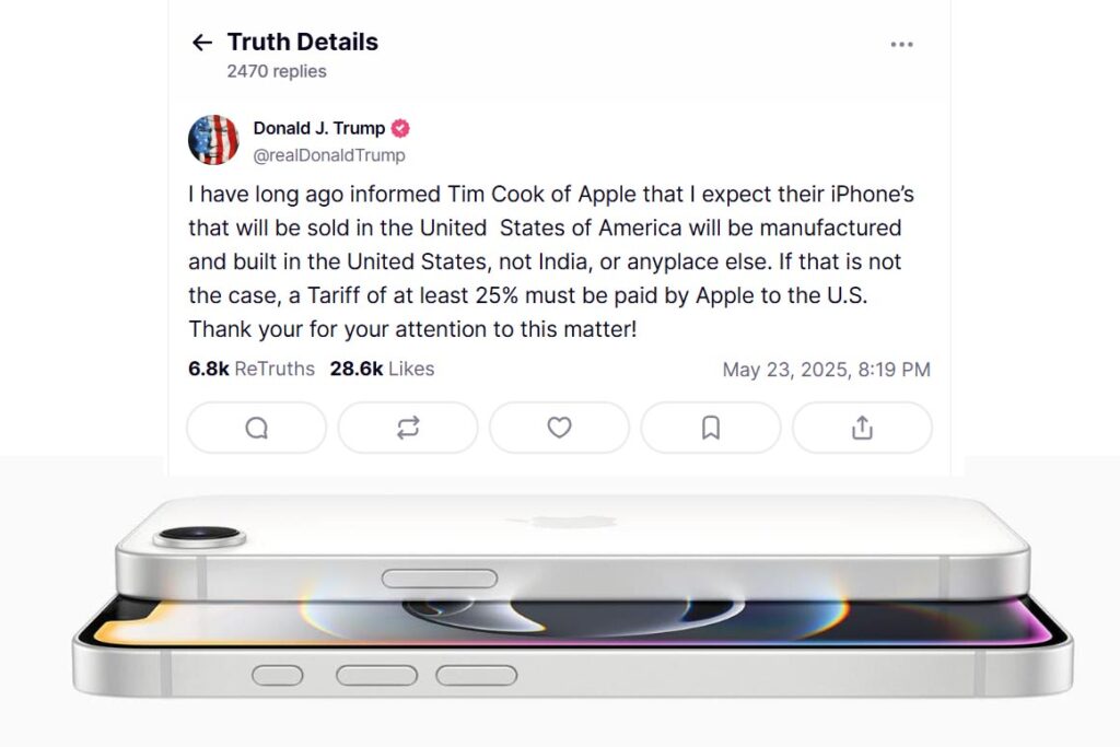 アップルに25%の関税案　iPhone米国生産をトランプ大統領が要求 - Impress Watch