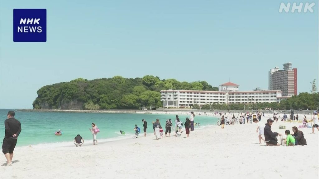 和歌山 白浜町の海水浴場「本州でいちばん早い」海開き