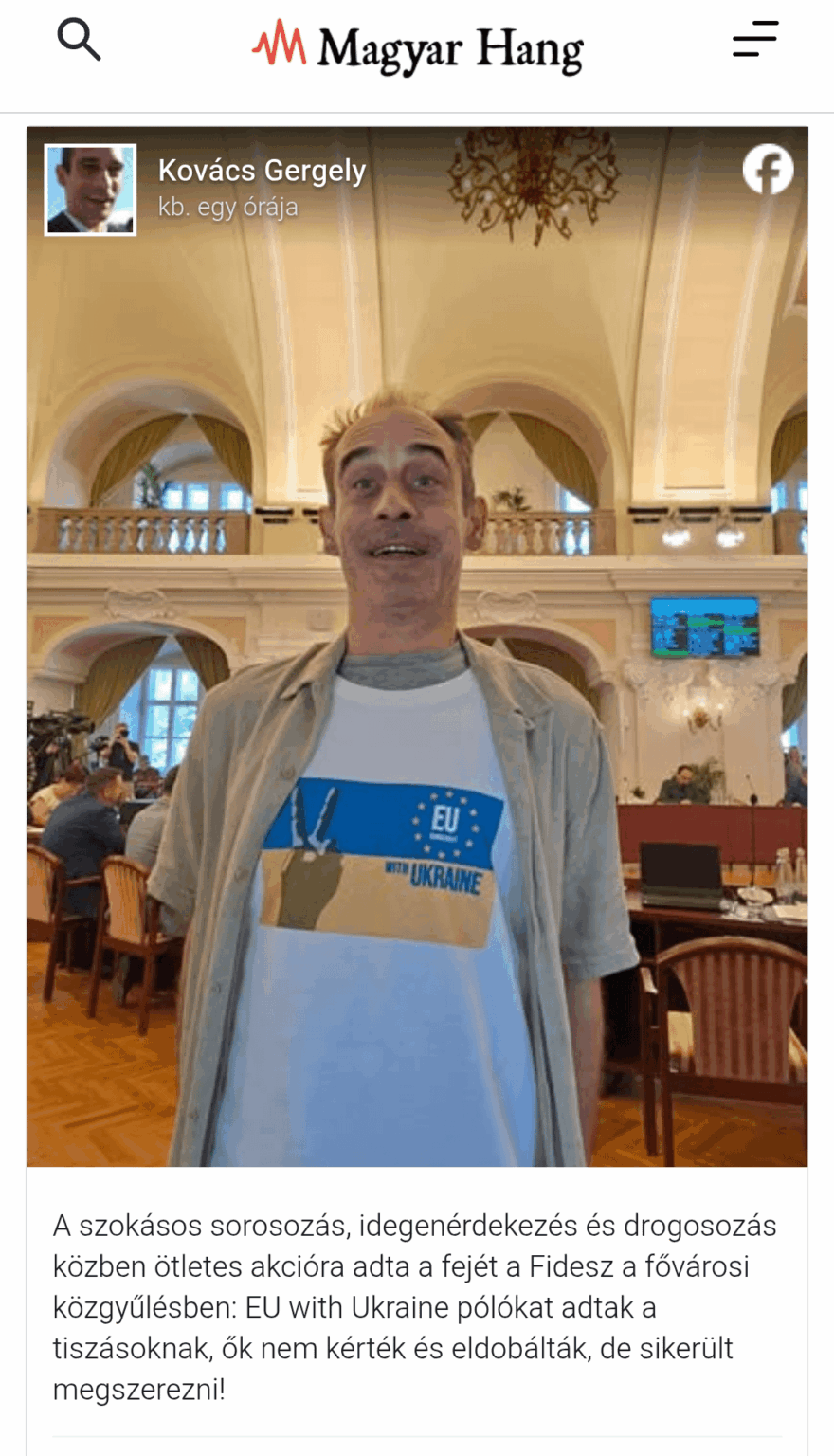 フィデスはそれを配布し、ティサはそれを落としましたが、2つのテールドッグパーティーはウクライナのtシャツを着ることを誇りに思っています