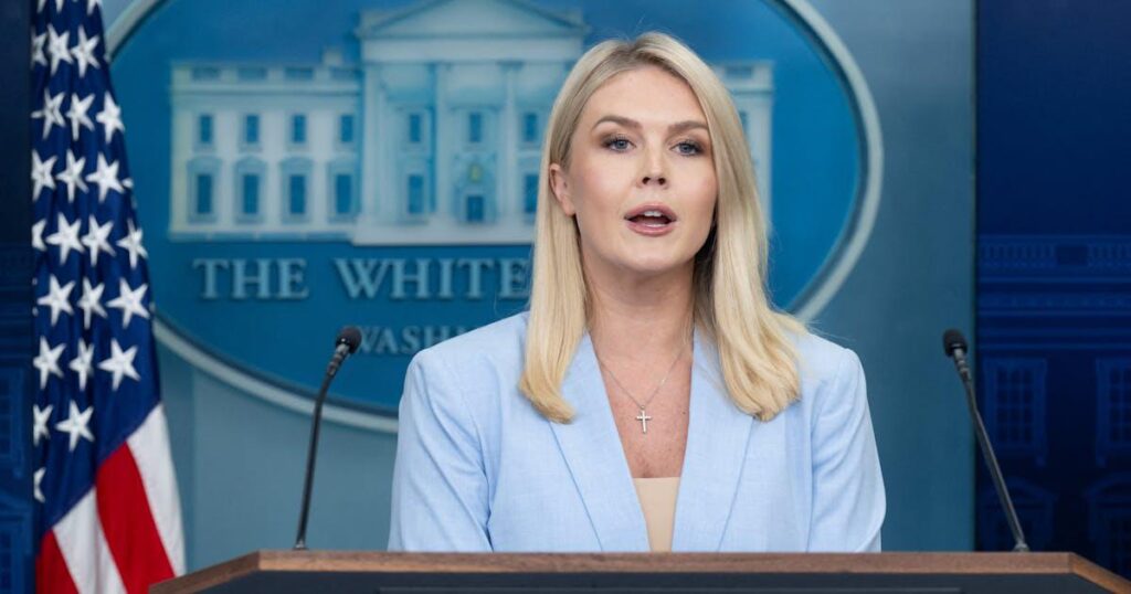 トランプが大統領職から利益を得ることについて尋ねられたとき、カロライン・リービットはスナップします。ドナルド・トランプは、ホワイトハウスにいる間、彼のポケットに並ぶためにさまざまなスキームを使用しています。