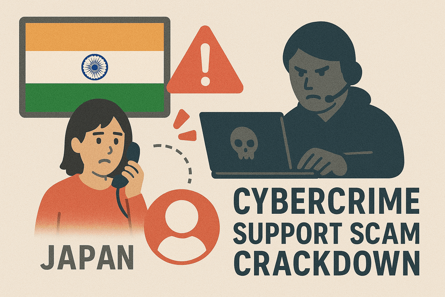 インドで日本人へサポート詐欺を行っていたサイバー犯罪 集団を摘発