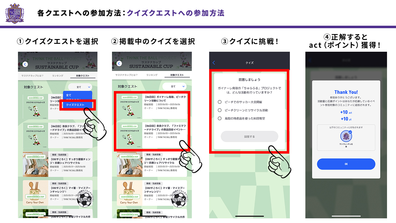 クイズクエストへの参加方法