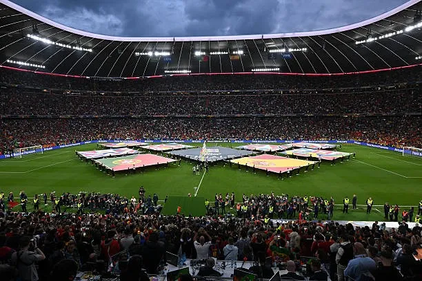 2024/25ネーションズリーグ決勝、ポルトガル対スペイン 0-0（前半）：試合開始写真1