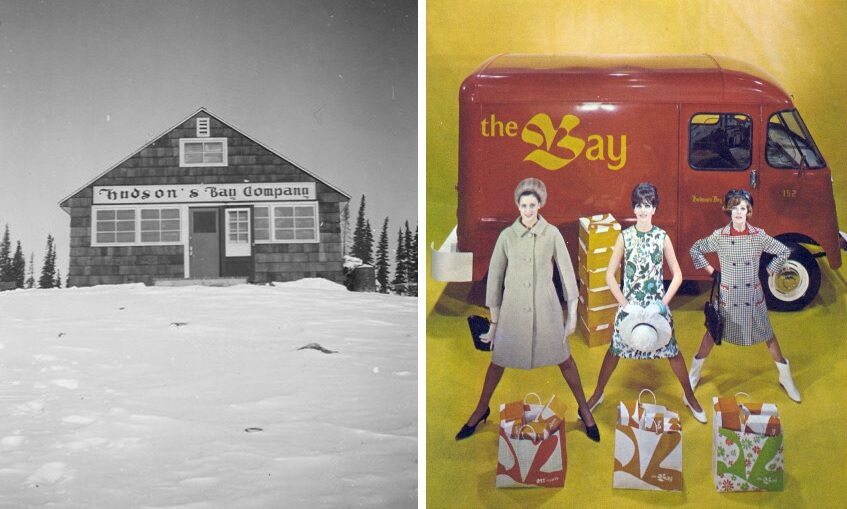 左は20世紀初頭のカウンター、右は1960〜1970年代の広告