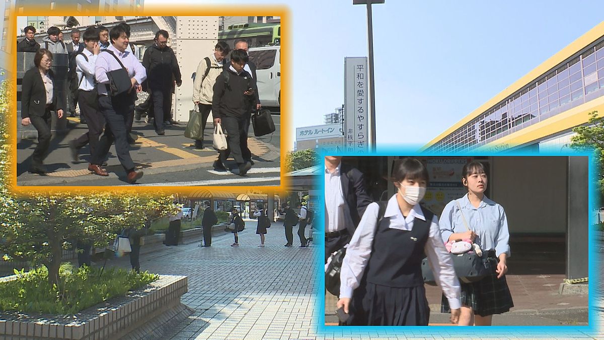 衣替え　涼しげな夏服　岩手県盛岡市