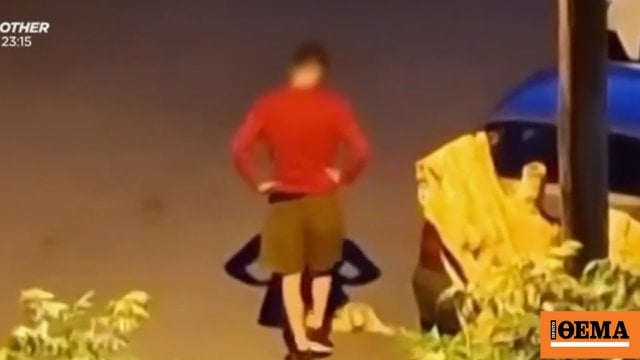 Kalamaria：彼の車で子猫を蹴って押した34歳で燃やしたビデオ