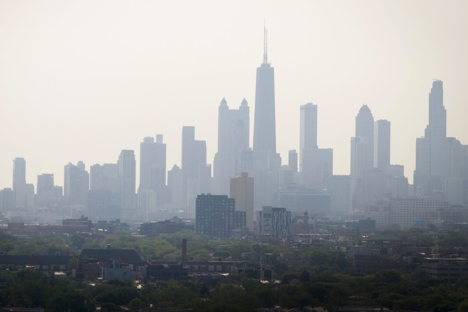 Smoke From Canadian Wildfires Visible Over Upper Midwest