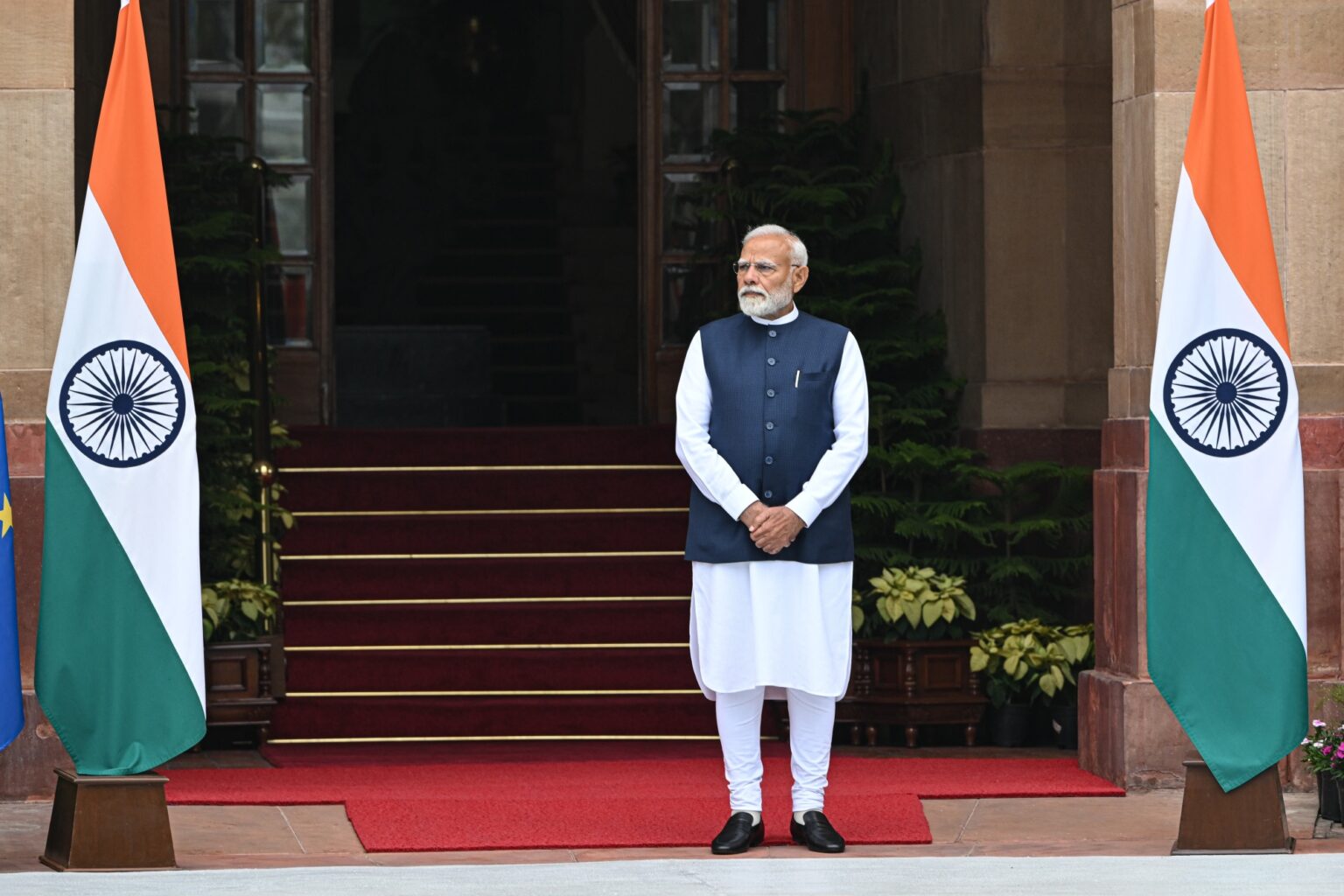 European Commission President Ursula von der Leyen News Conference with Indian Prime Minister Narendra Modi