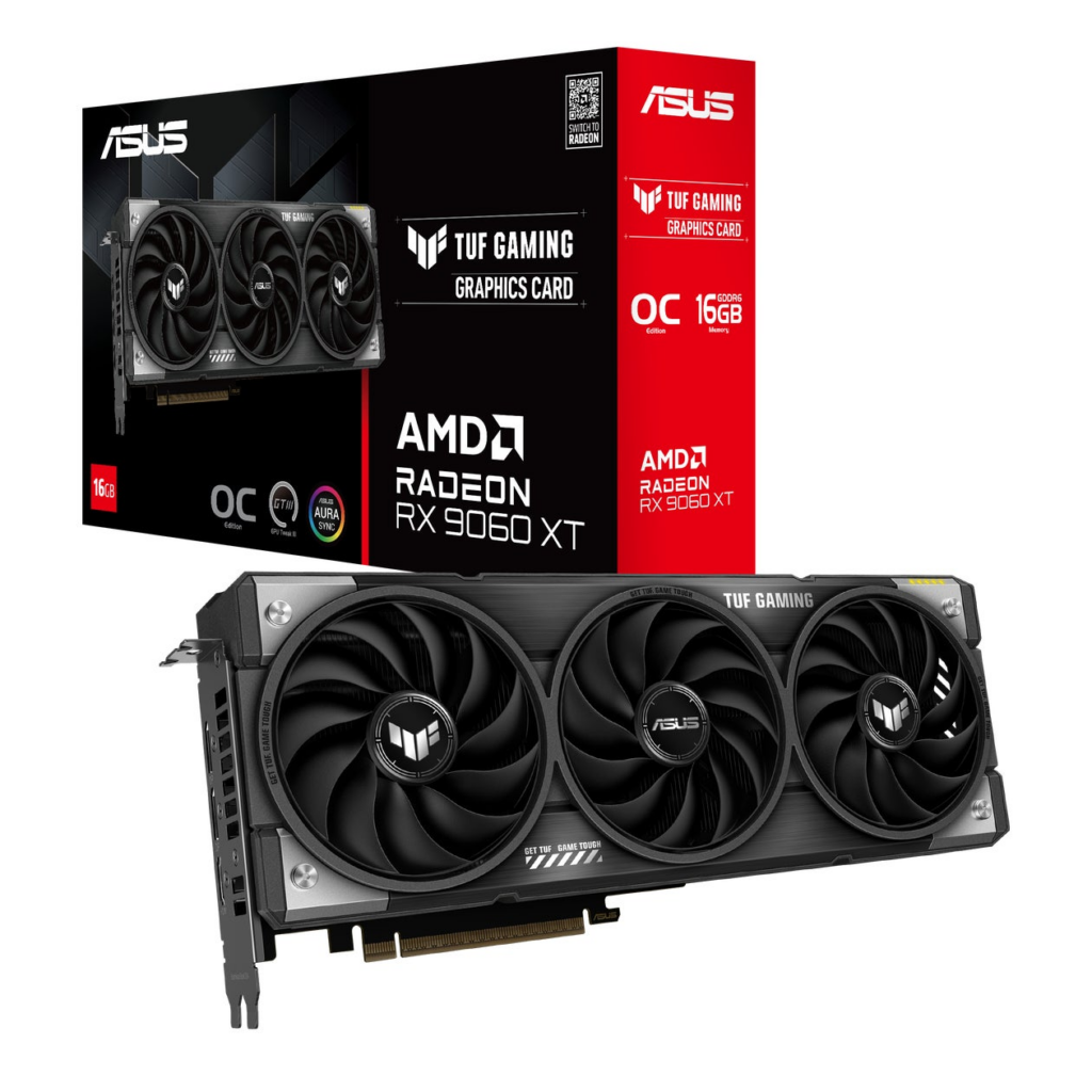 ASUSからTUF GAMINGシリーズ、PRIMEシリーズ、DUALシリーズより、AMD Radeon™ RX 9060 XT搭載ビデオカード4モデルを発表