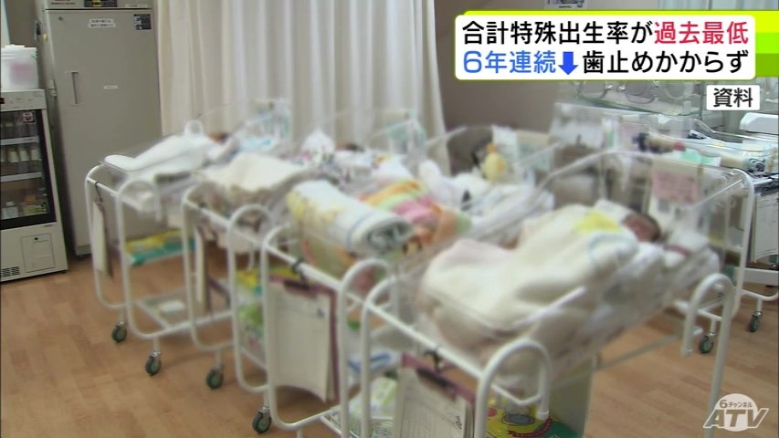 「このままいくと青森県がなくなります」少子化に歯止めがかからない青森県『合計特殊出生率』は過去最低の1.14に 「人口減少は国家有事」（ＡＴＶ青森テレビ） - Yahoo!ニュース - Yahoo!ニュース