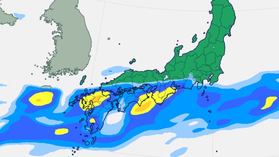 鹿児島で線状降水帯発生のおそれ 九州で最大200ミリの大雨予想 梅雨前線が停滞…災害リスク高まる【雨の予想シミュレーション】（OBS大分放送） - Yahoo!ニュース - Yahoo!ニュース