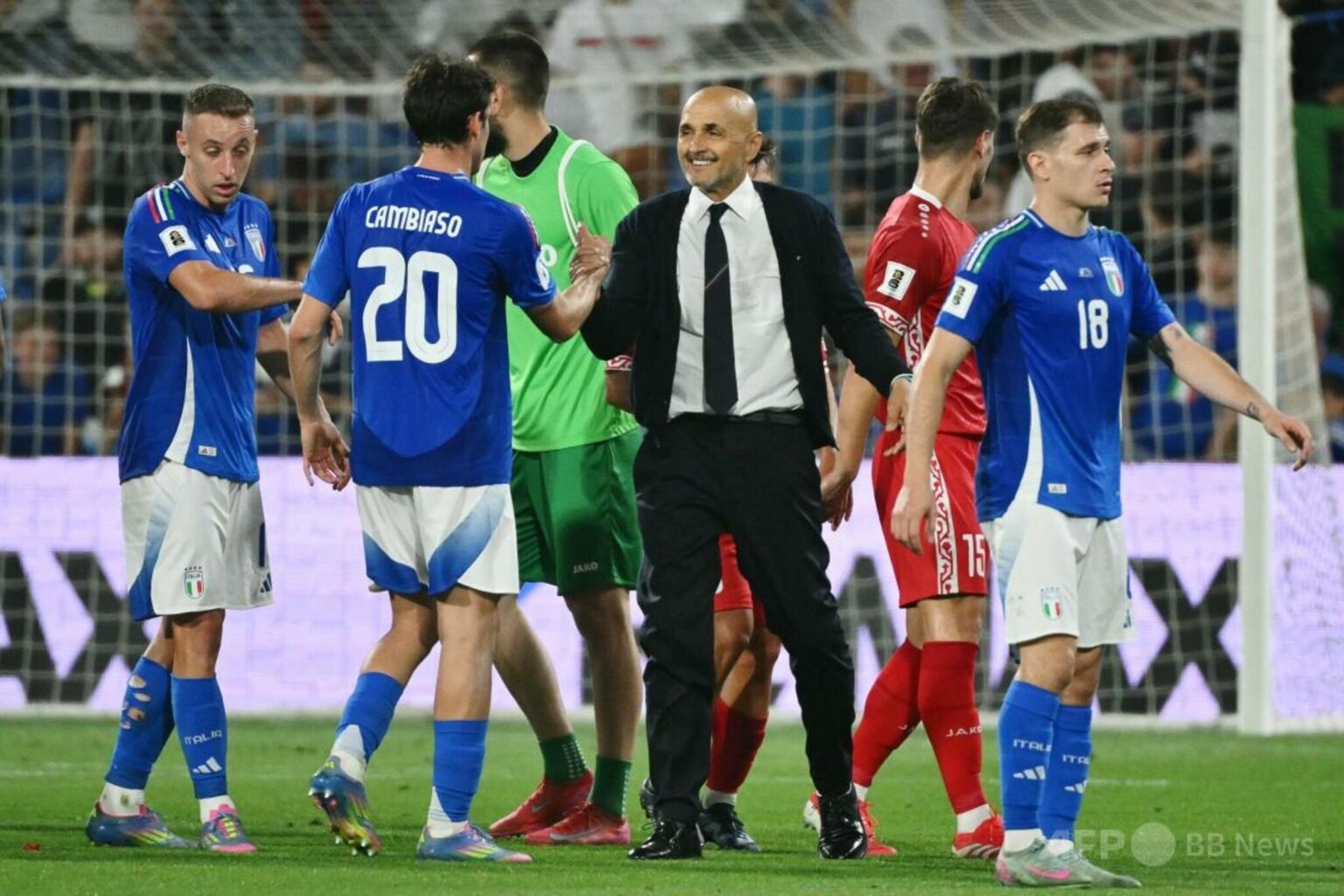 イタリアが勝利 スパレッティ監督の最後飾る W杯欧州予選（ＡＦＰ＝時事） - Yahoo!ニュース