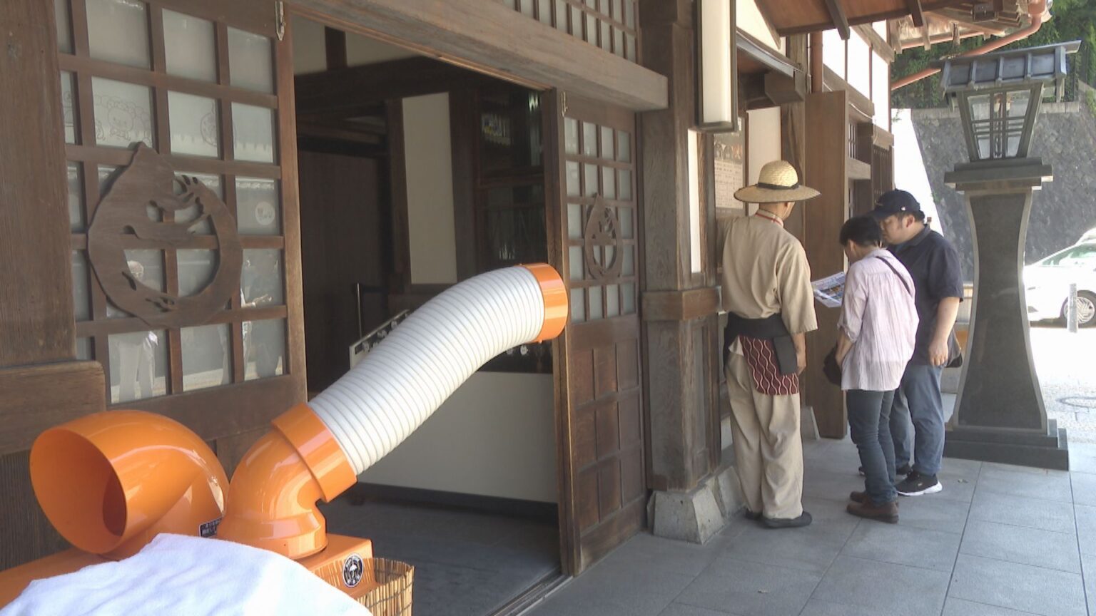 観光地にも熱中症対策 道後にスポットクーラー登場【愛媛】（eat愛媛朝日テレビ） - Yahoo!ニュース