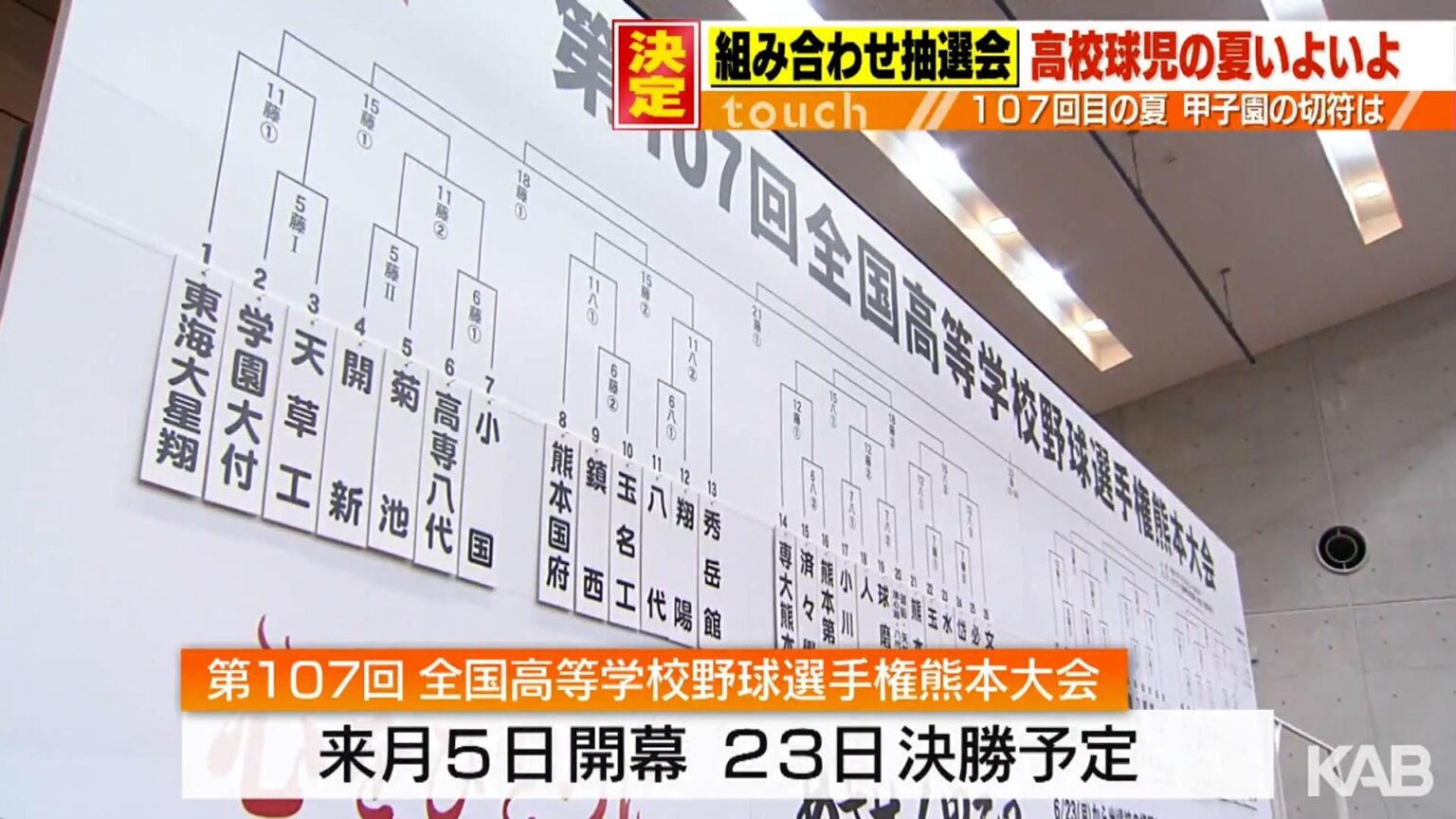 【夏の高校野球】熊本大会52チームの組み合わせ決まる 注目のカードは？（KAB熊本朝日放送） - Yahoo!ニュース - Yahoo!ニュース