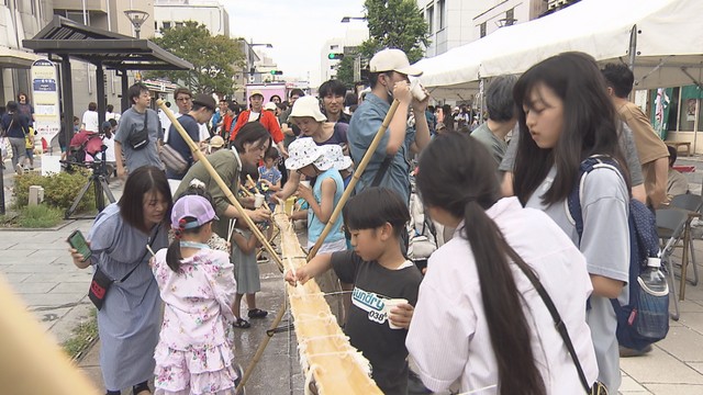 長野市中心部で巨大流しそうめん 夏の風物詩「長野びんずる」前にイベント スペシャルゲストにEXILEのMAKIDAIさん【長野】（テレビ信州） - Yahoo!ニュース - Yahoo!ニュース