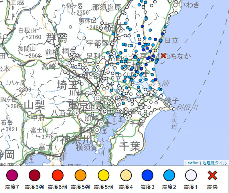 【速報】マグニチュード4・3の地震発生、最大震度4 茨城県沖が震源 埼玉、東京、千葉、群馬、栃木、福島も揺れる（埼玉新聞） - Yahoo!ニュース - Yahoo!ニュース