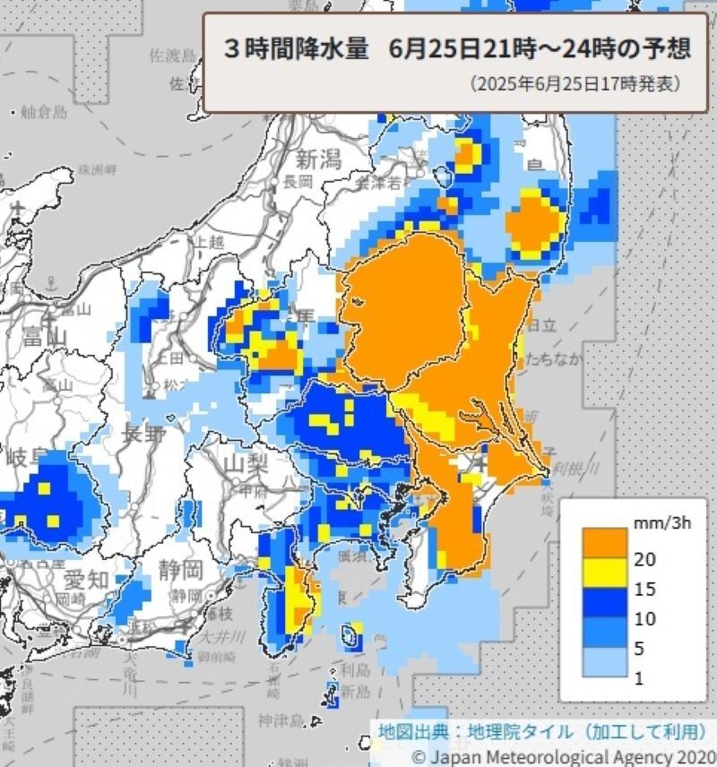 【速報】埼玉で急な強い雨、落雷への警戒続く あす昼過ぎからは竜巻などの突風にも注意 24時間に50ミリの雨予報 越谷で1時間に29ミリの雨を観測（埼玉新聞） - Yahoo!ニュース - Yahoo!ニュース