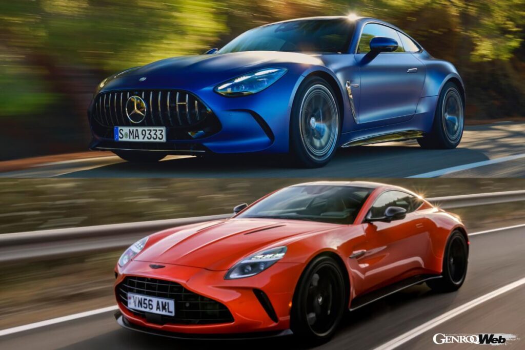 ドイツ最新スポーツカーのメルセデスAMG GTクーペと英国伝統のアストンマーティン ヴァンテージはどっちが速い？ ｜ GENROQ Web(ゲンロク ウェブ)