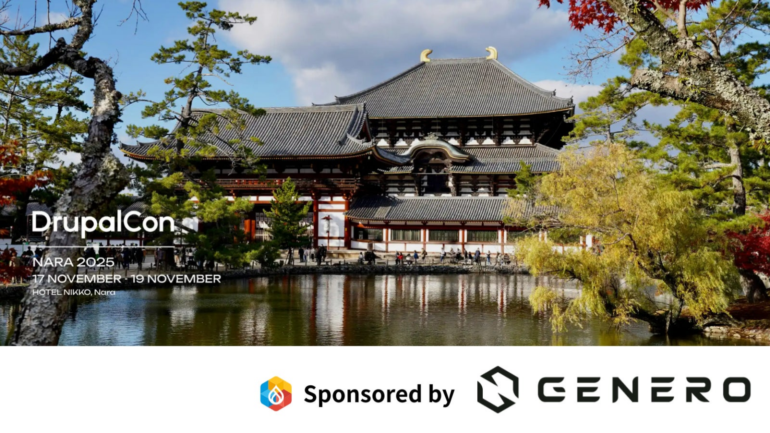 日本初開催の「DrupalCon Nara 2025」にメインスポンサーとしてジェネロの協賛が決定〜オープンソースを通じて、技術と人が交わる国際イベントを支援〜 | ジェネロ株式会社のプレスリリース