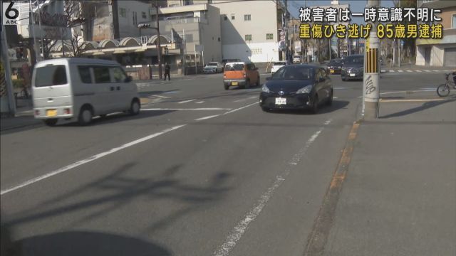 ひき逃げの疑いで８５歳男を逮捕　被害者の男性は顔面骨折や脳挫傷などの重傷　和歌山市