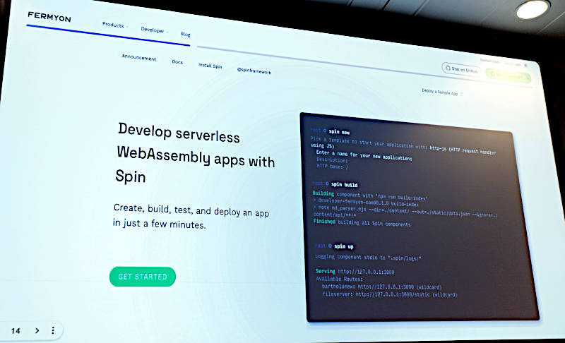 最初に挙げたのはMicrosoftのOBが起業したFermyonのSpin