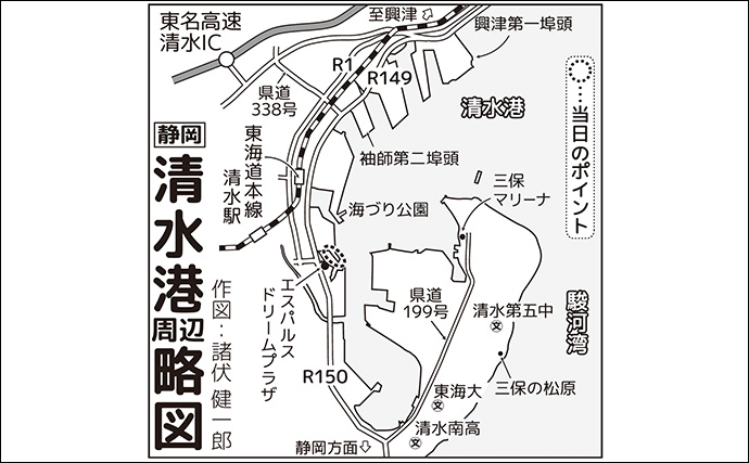 清水港の投げキス釣りで13cmを頭に7尾手中【静岡】シーズン本番に向けて好発進