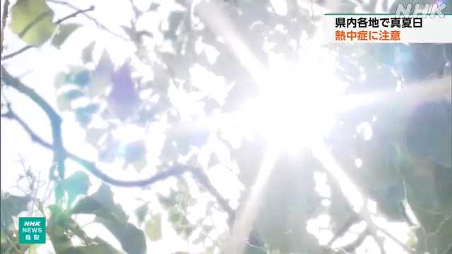 鳥取 すでに真夏日のところも 熱中症に注意を - nhk.or.jp