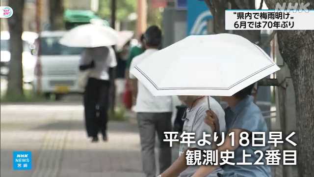 宮崎県梅雨明け ６月は７０年ぶり ２８日以降も猛烈な暑さに - nhk.or.jp
