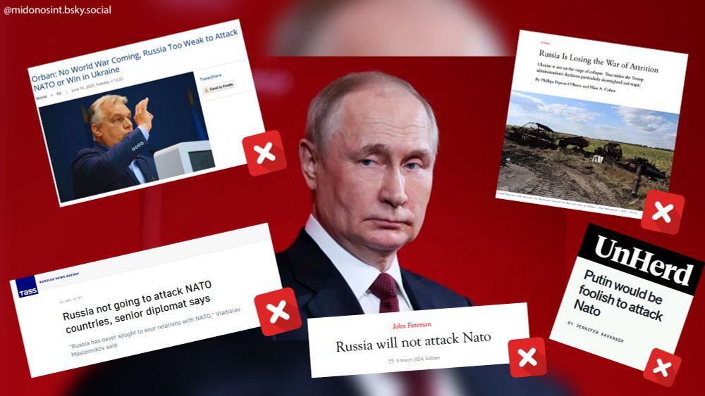 （スレッド）ハンガリー首相ヴィクトル・オルバンと他の俳優は現在、ロシアがヨーロッパに対する本当の脅威には「弱すぎる」と誤って主張して、偽情報作戦に従事しています。これは偽です。ロシアは、ヨーロッパだけでなく、北米に対する現実的で実存的な脅威であり続けています。
