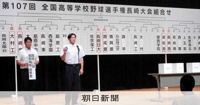 高校野球長崎大会、45チームの対戦決まる　7月7日に開幕 - 高校野球 [長崎県]：朝日新聞