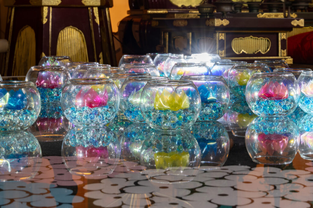 笠置寺の花曼荼羅のアップ画像