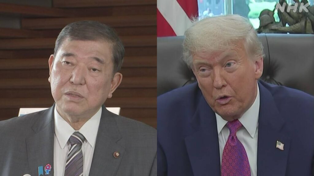石破首相 トランプ大統領と電話会談「カナダで対面会談行う」 - nhk.or.jp