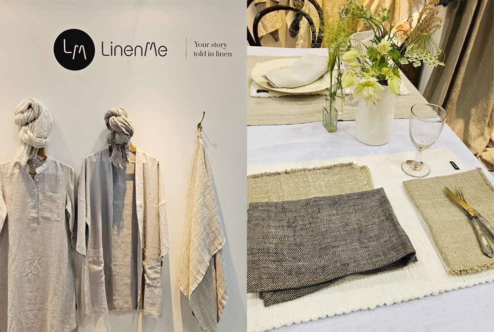 LifTe北欧の暮らし 6月18日〜20日まで東京ビッグサイトで開催されていた「インテリアライフスタイル展2025」で展示されていたリトアニアブランド「リネンミー」のアイテム