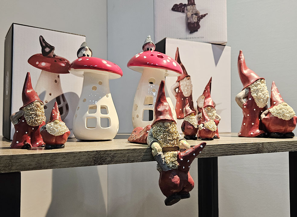 LifTe北欧の暮らし 6月18日〜20日まで東京ビッグサイトで開催されていた「インテリアライフスタイル展2025」で展示されていた スウェーデンのナースグランスガーデン トムテ きのこ