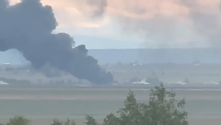 ウクライナのFPVドローン攻撃の余波の新しい視点Belaya Air Base、Irkutsk Oblast（2025年6月1日）