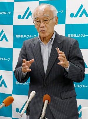 コメの「概算金」を継続　ＪＡ福井県中央会長
