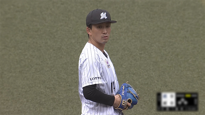 Chiba Lotte Marines pitcher Kazuya Ojima © Pacific League TV