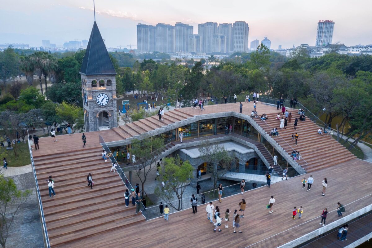 〈蒙自NSAU書店(Mengzi NSAU Bookstore)〉外観 | 設計:ZAO | Photo:Wu Qingshan