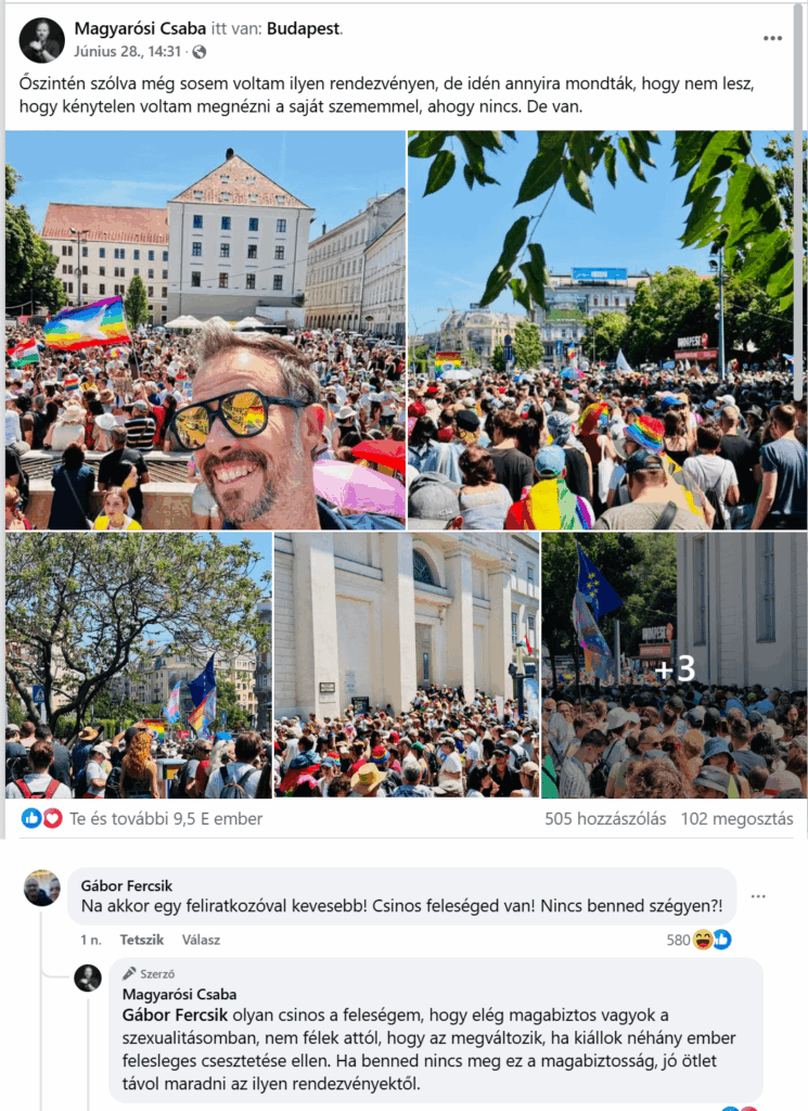 CsabaMagyarósi（400,000人の加入者）も初めて誇りを持っていましたが、クソトロールにエレガントにエレガントに送られました。